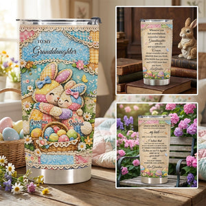 Personalized "To My" Easter Bunny Tumbler With Heartfelt Message - Grandma's Spring Holiday Gift For Granddaughter