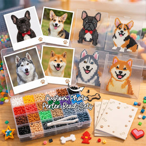 Custom DIY Perler Bead Sets - Upload Photo Gift For Pet Owners- All Tools Included
