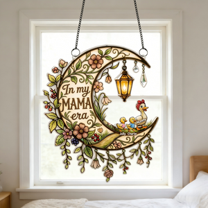 Personalized In Mama Duck Era Suncatcher Ornament With 1-4 Kids' Names | Gifts For Mother's Day