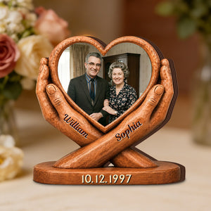 Personalized "Love Of My Life" Photo Thick Wooden Block | Anniversary Wedding Gifts For Couple Husband And Wife