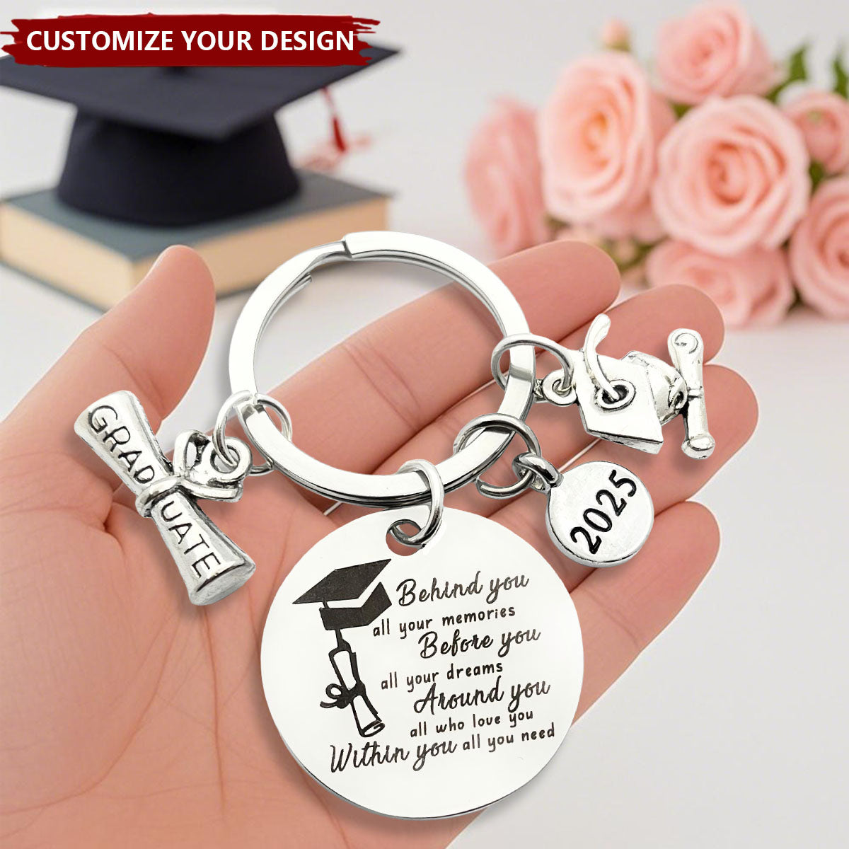 Personalized Graduation Keychain - Graduation 2025 Gift For Your Family, Friends