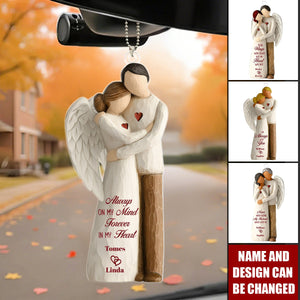 Personalized Always On My Mind Forever In My Heart Car Ornament With Names & Design & Quote | Sympathy Bereavement Gift For Loss Of Loved One