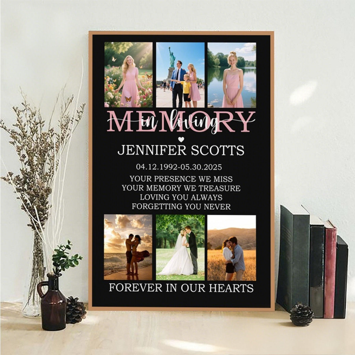 Personalized Poster Loving You Always Forgetting You Never Memorial Gift Sympathy Gift