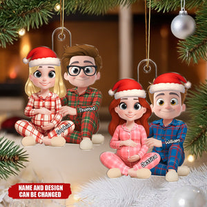 Personalized "Expecting A Miracle" Christmas Ornament With Parent Names & Design | Pregnant Couple Tree Decoration – Gift For Soon To Be Parents