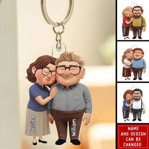 Personalized 3D-Effect "Together We Make Sense" Keychain With Names &  Design | Romantic Anniversary Valentine's Day Gift For Soulmates & Couples