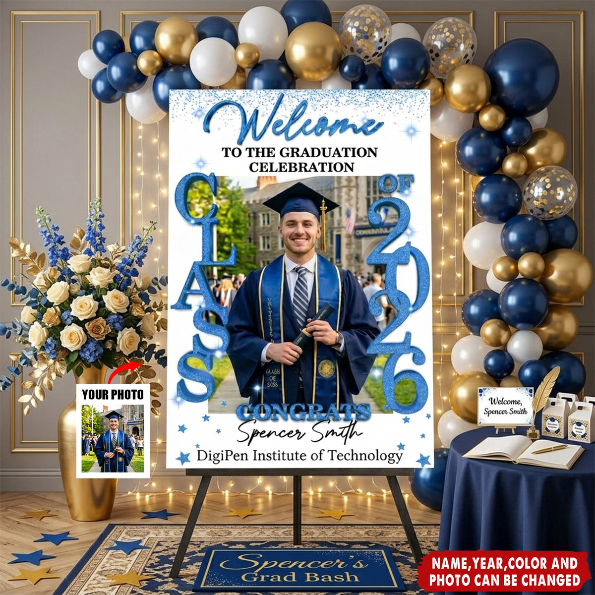 Class Of 2026 - Graduation Party Welcome Sign - Personalized Poster