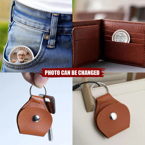 Personalized Pocket Hug Keychain With Photo & Color & Quote |  Relationship Gift For Comfort Memorial Use For Friends Family