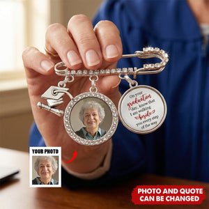 Personalized "This Is For You" Memorial Graduation Lapel Pin With Photo Charms -Gift For Senior 2026