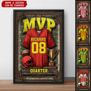 Personalized Homecoming Football Poster With Name & Design,Grit And Glory Gift For Football Son Daughter