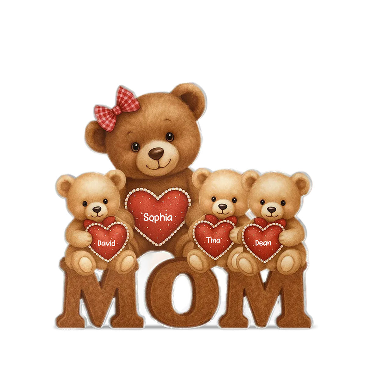 Mama Bear Personalized Acrylic Plaque - Gift For Mom,Mother's Day Gift