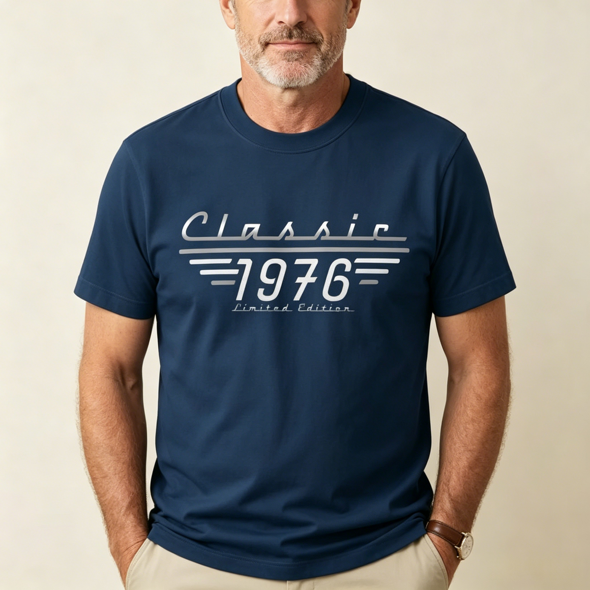 Personalized Classic T-Shirt With Year | Father‘s Day Gift For Dad Grandpa