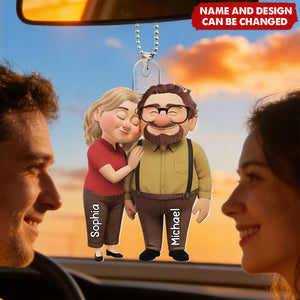 Personalized 3D-Effect "Together We Make Sense" Car Ornament With Names &  Design | Romantic Anniversary Valentine's Day Gift For Soulmates & Couples