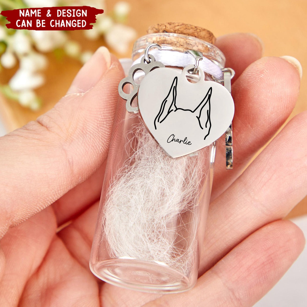 Memorial Personalized Custom Pet Fur Keepsake Jar - Gone But Not Forgotten - Sympathy Gift For Pet Owners, Pet Lovers