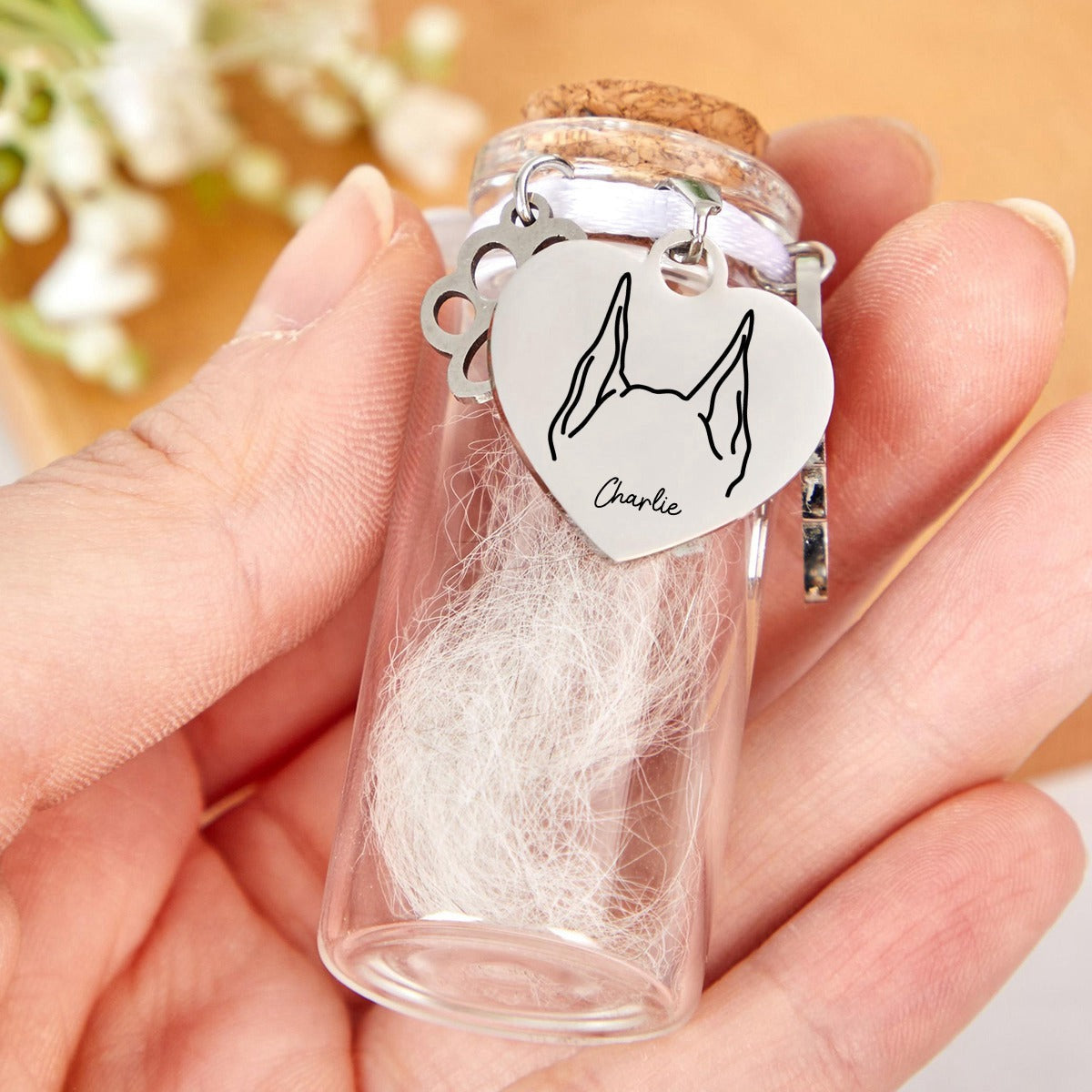 Memorial Personalized Custom Pet Fur Keepsake Jar - Gone But Not Forgotten - Sympathy Gift For Pet Owners, Pet Lovers