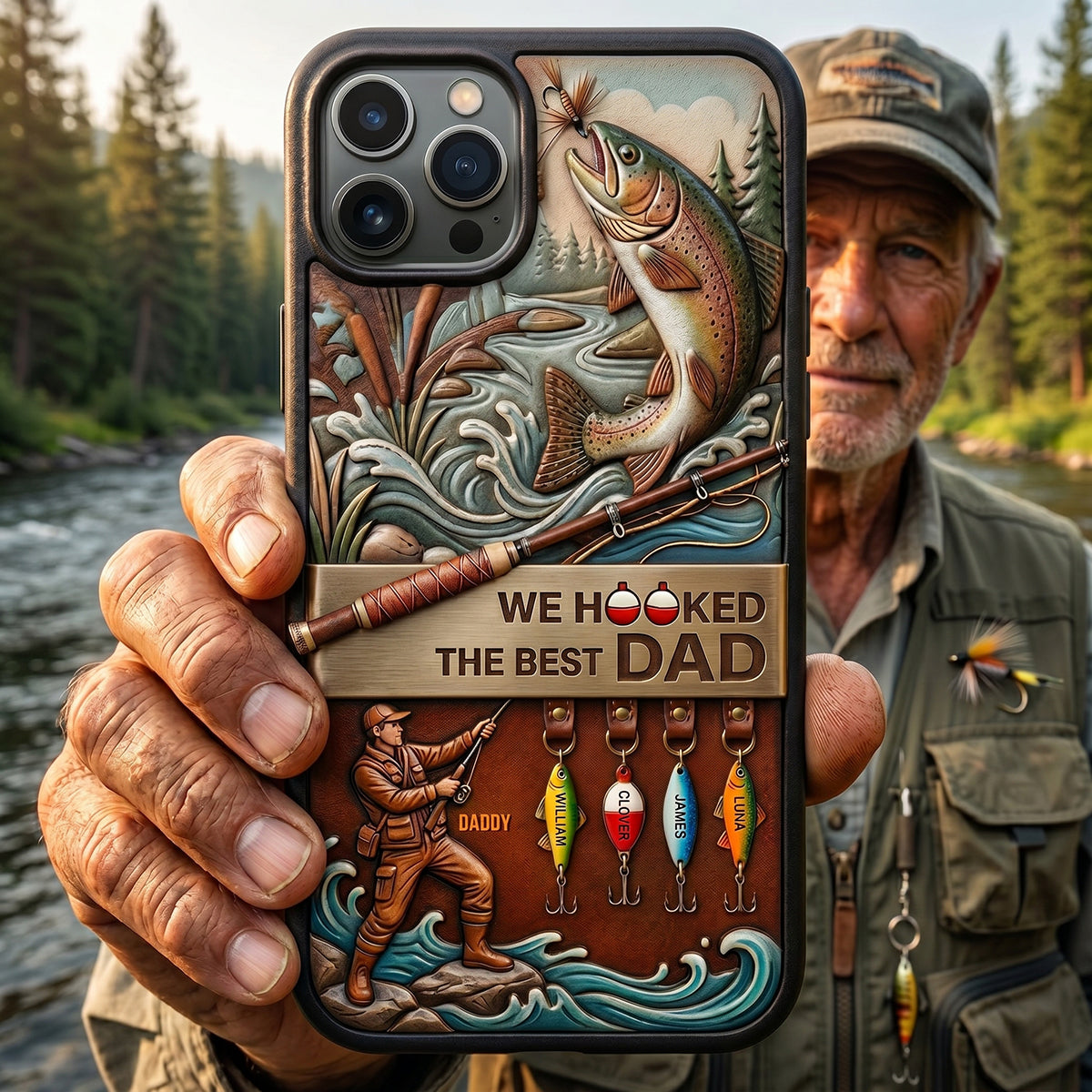 Personalized Reel Cool Fishing Dad Phone Case - Father's Day Gifts