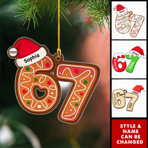 Personalized Funny Six Seven Christmas Ornament With Name & Year - Best Xmas Gift For Teenager Best Friend