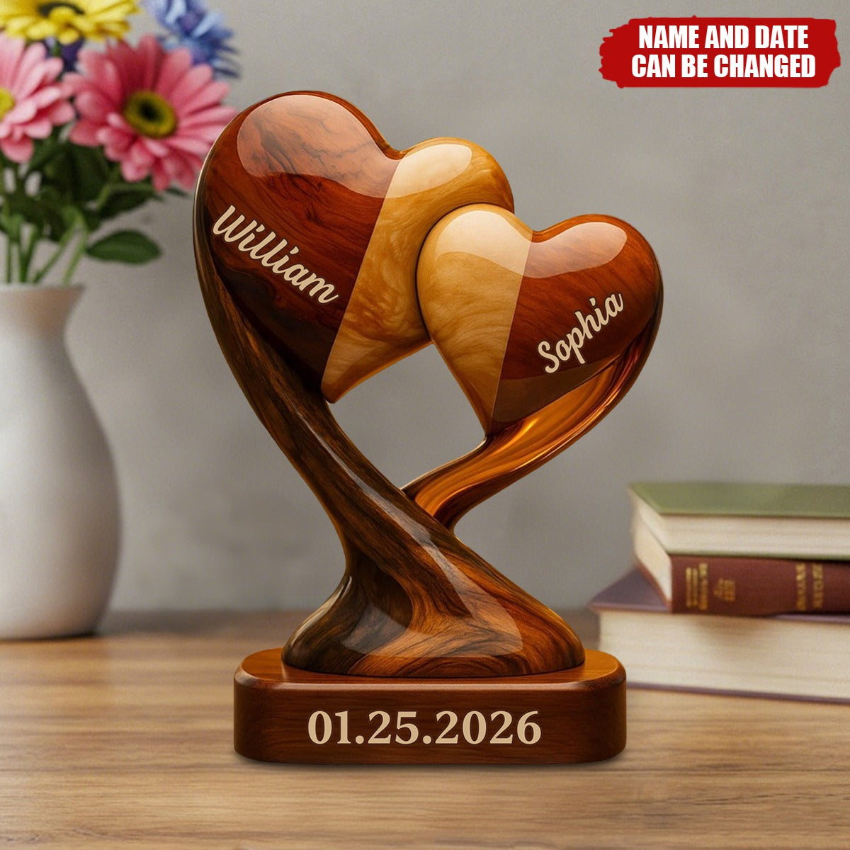 Personalized You & Me We Got This Heart Acrylic Plaque With Names & Date | Romantic Engagement & 2026 Valentine's Day Gift For Couples