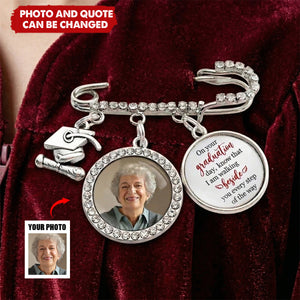 Personalized "This Is For You" Memorial Graduation Lapel Pin With Photo Charms -Gift For Senior 2026