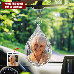 Personalized "I'm Always With You" Car Ornament With Photo & Quote |  Heartfelt Memorial Sympathy Gift For Grieving Families & Bereavement
