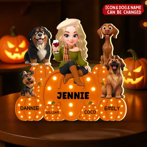 Personalized "I & Baby" Marquee Pattern Texture LED Light Box With 1-4 Names & Design Cozy Choice For Halloween Home Decoration
