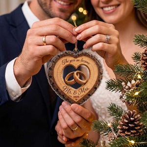 Personalized "The Year We Became Mr. & Mrs." Acrylic Ornament | Christmas Anniversary Gift For Newlyweds