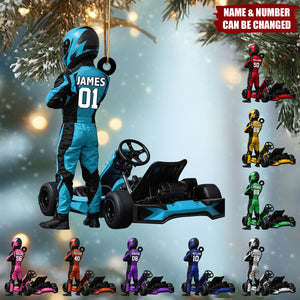 Personalized Formula 1 Christmas Ornament With Name & Number - Must Have Xmas Gift For F1 Racing Fan And Speed Lovers