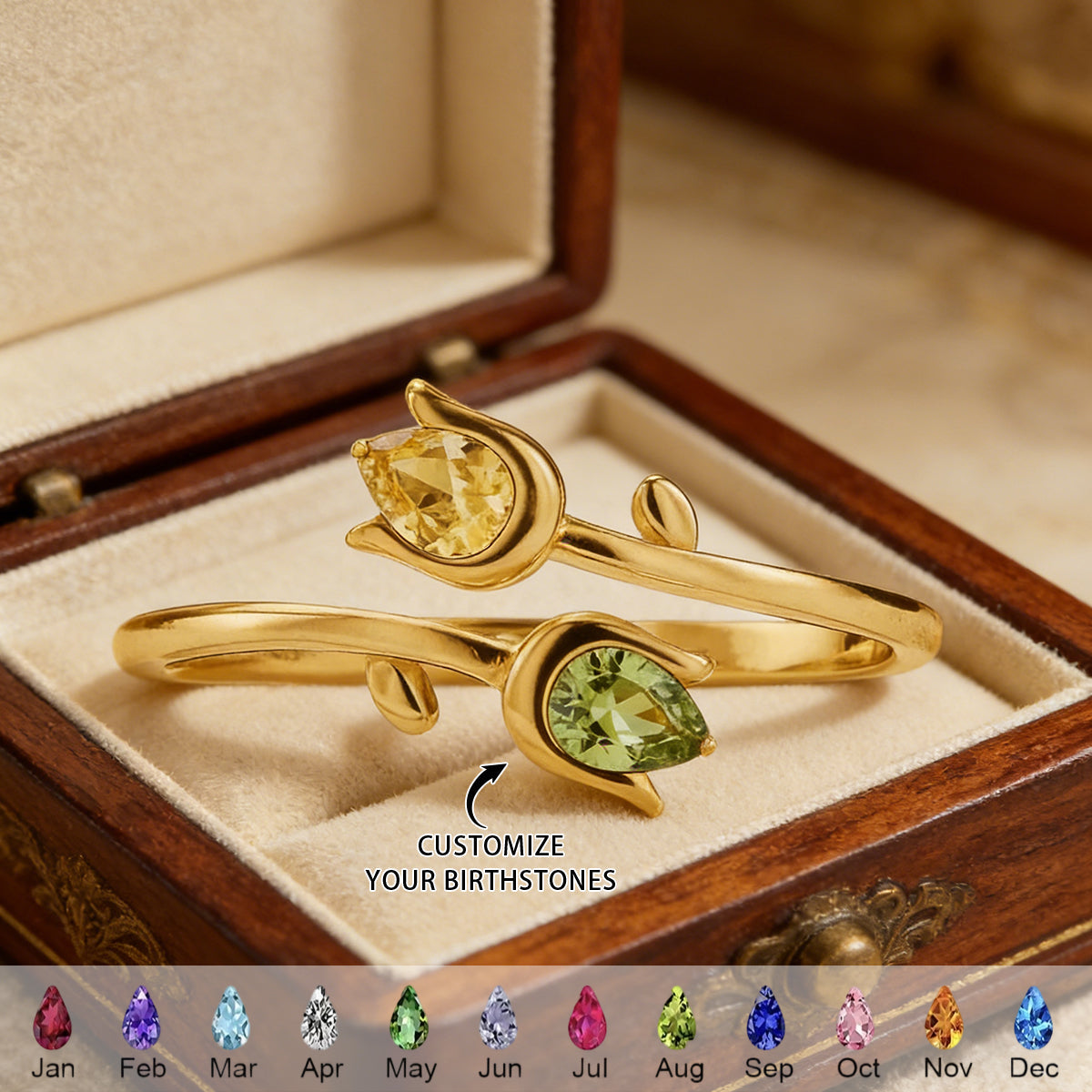 We Will Bloom In Our Own Lives - Personalized Birthstone Ring