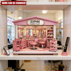 Personalized 3D Effect A Local Salon Dream Wooden Plaque With Name - Creative Birthday Grand Opening Gift  For Hairdressers Hair Stylists