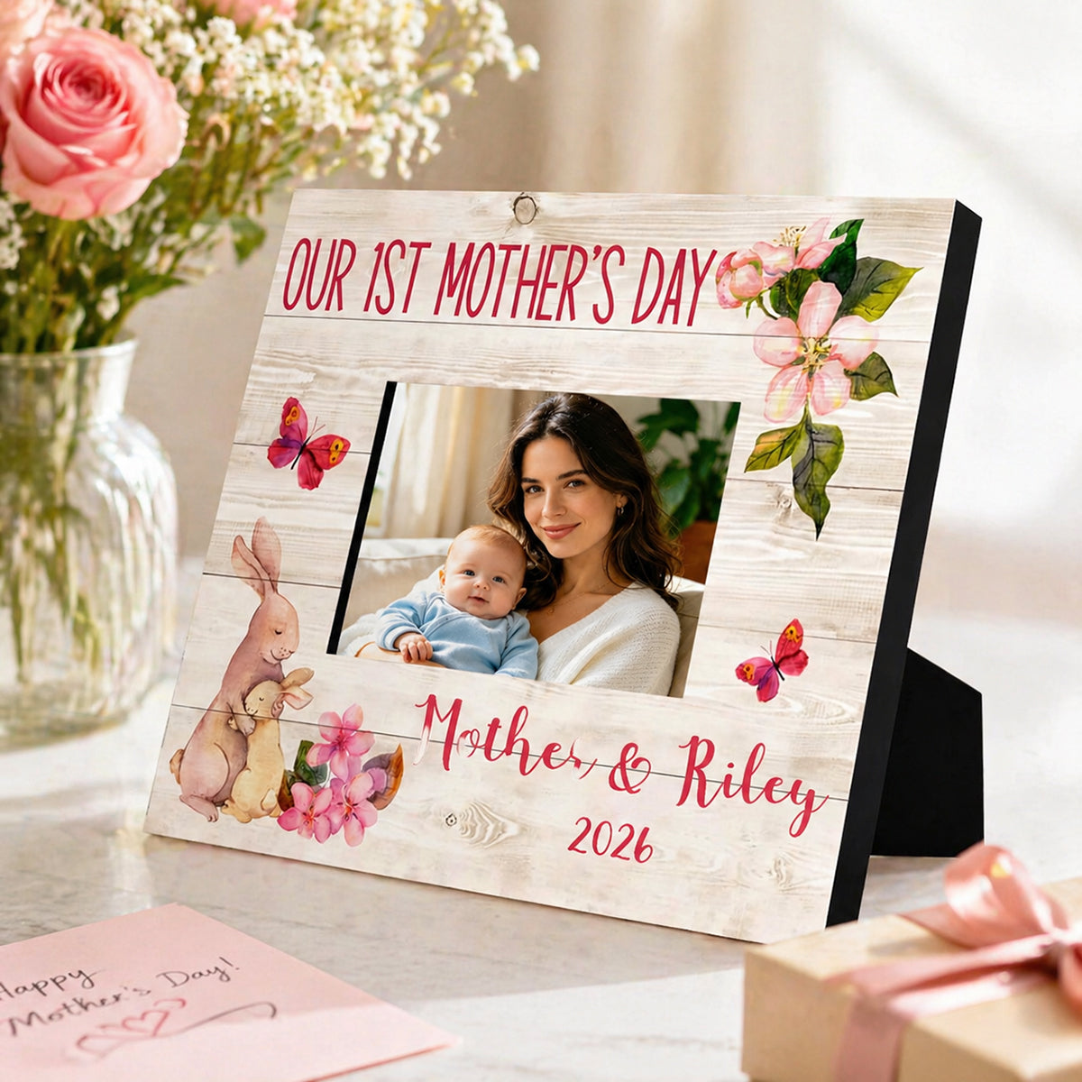 Personalized Our 1st Mother's Day Photo Frame | Mother's Day Gift For Mom Grandma Gigi