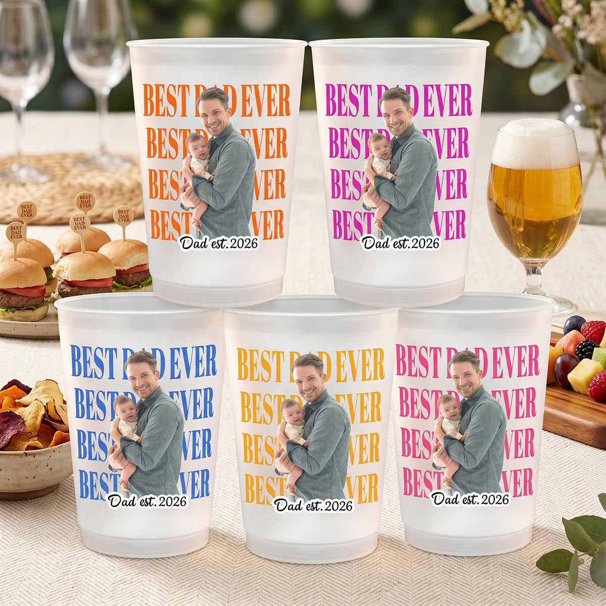 Custom Party Cups - Personalized Father's Day Gifts For Dad Grandpa