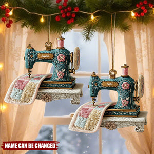 Customized Vintage Sewing Machine - Hangable Sewing Decoration Acrylic - Perfect Gift For Grandma Or Sewing Lovers