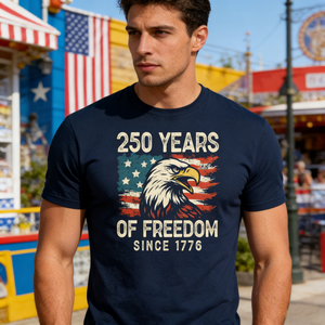 Bald Eagle USA Flag T-Shirt - Creative 250th Anniversary Independence Gift For Veterans