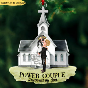 Power Couple Powered By God -  Gifts by Occupation - Personalized Ornament