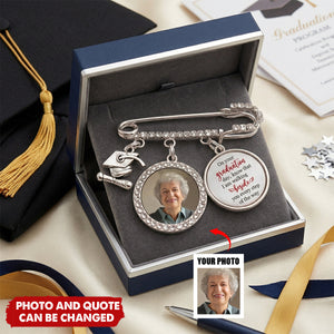 Personalized "This Is For You" Memorial Graduation Lapel Pin With Photo Charms -Gift For Senior 2026