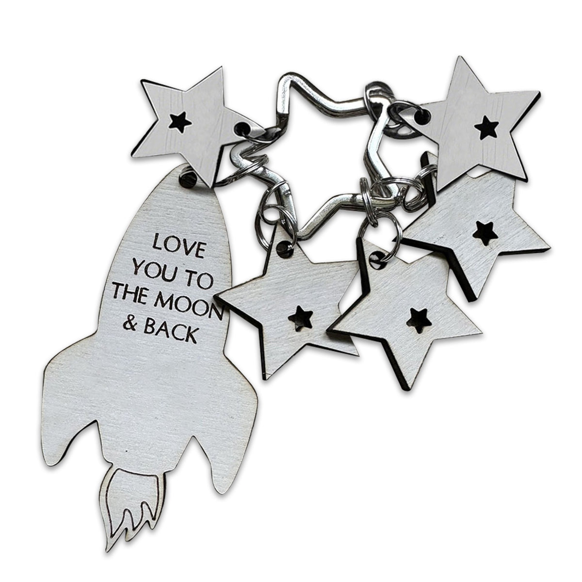 Personalized Keychain - Love You To The Moon And Back