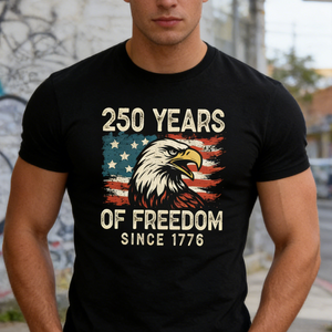 Bald Eagle USA Flag T-Shirt - Creative 250th Anniversary Independence Gift For Veterans
