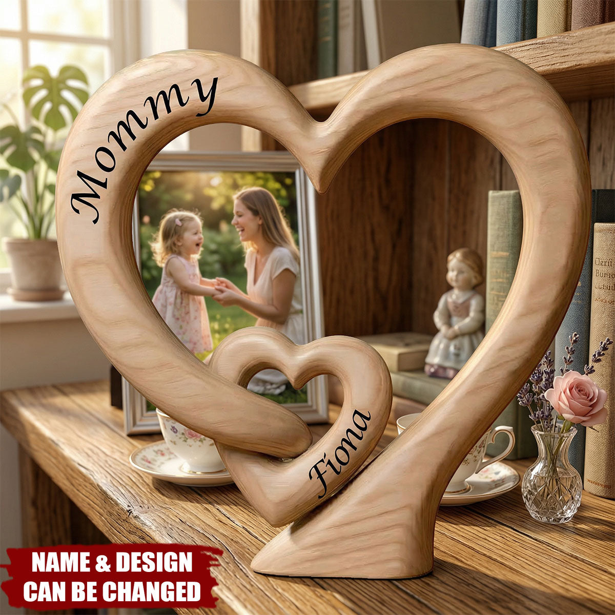 Personalized Mommy Heart Acrylic Plaque With 1-4 Children's Names |  Mother's Day Gift For Mom