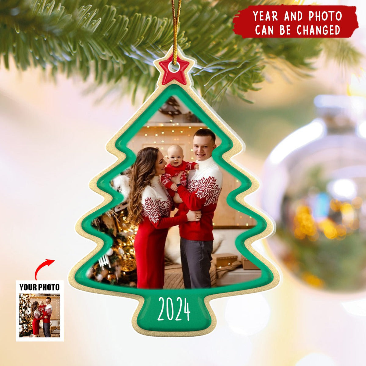 Sweet Memories Sugar Cookie Tree Personalized Photo Ornament