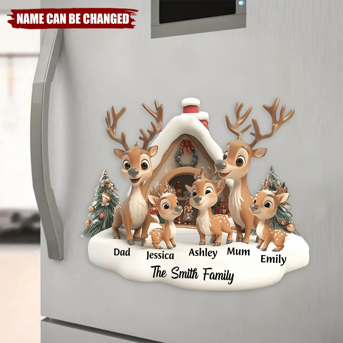 Personalized Reindeer Family Christmas Decal With 1-6 Names,Treasure Every Christmas Family Imprint