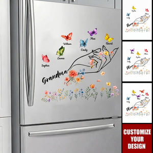 Personalized Kids Name Butterfly Decal - Custom Mother's Day Gift For Mom Nana Grandma