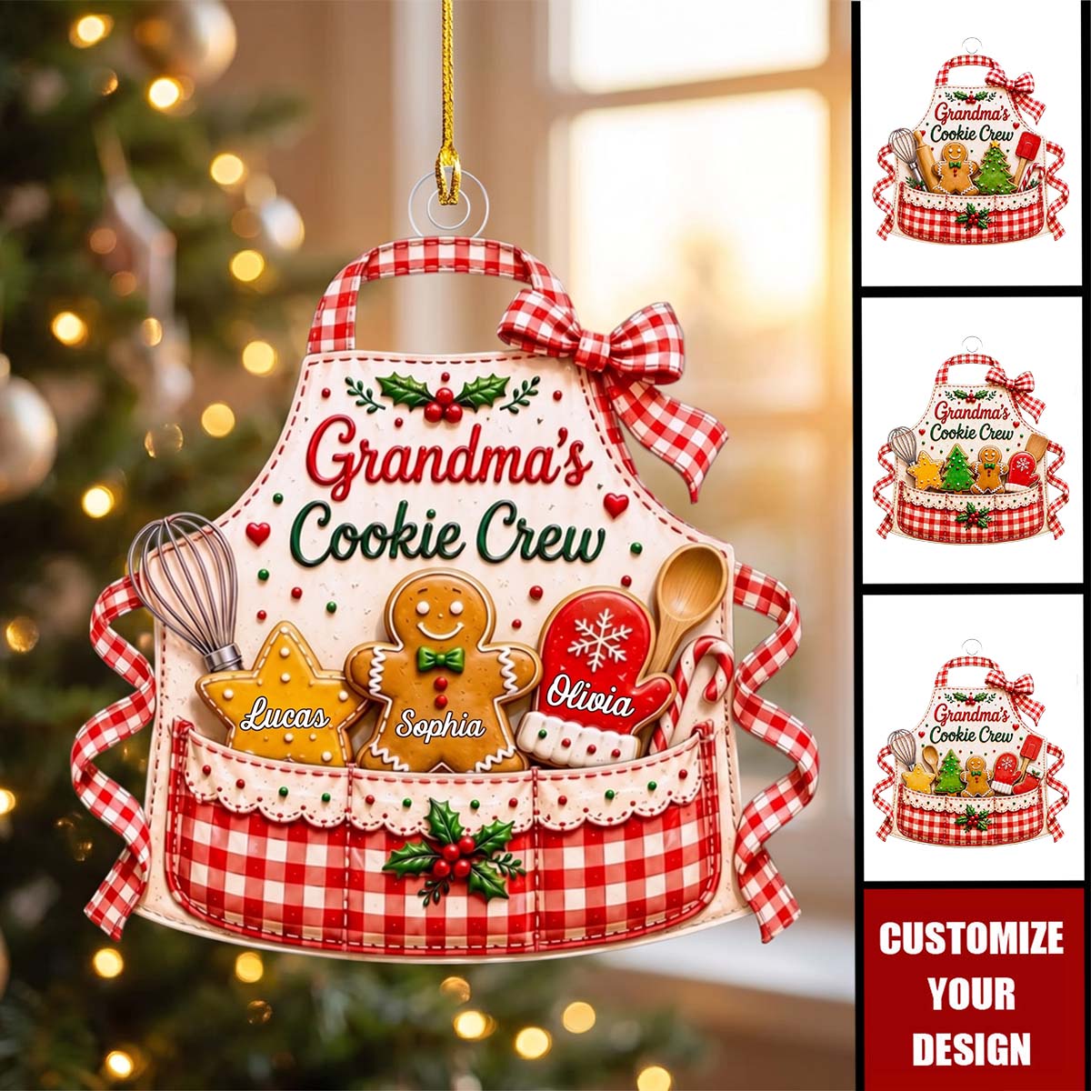Grandma's Cookie Crew - Personalized Christmas Acrylic Ornament