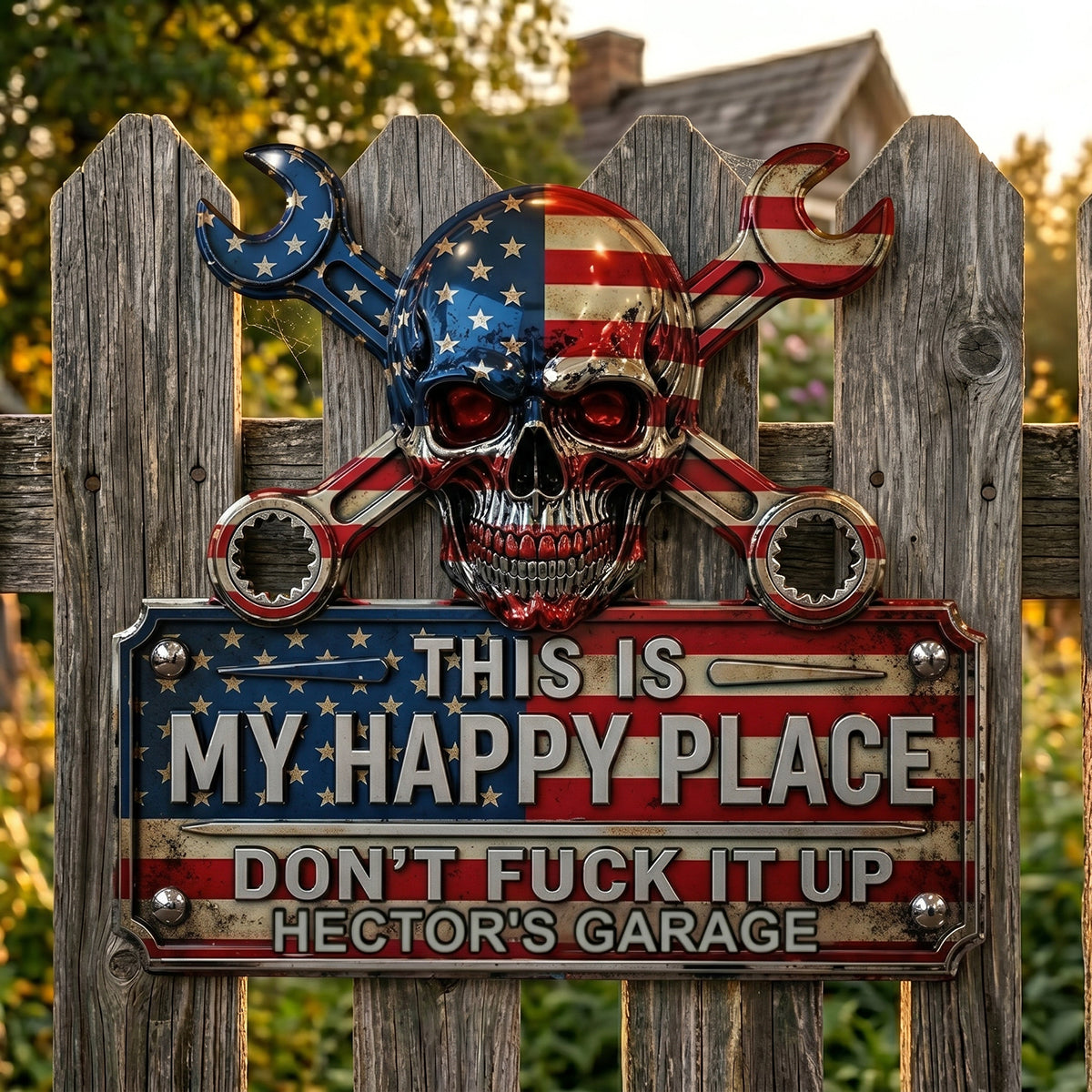 Personalized "Don't Mess This Up" Metal Sign | America 250th Man Cave Wall Art Gift