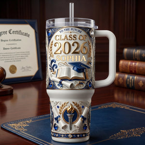 Personalized Class Of 2026 Tumbler Handle - Perfect 2026 Graduation Gift