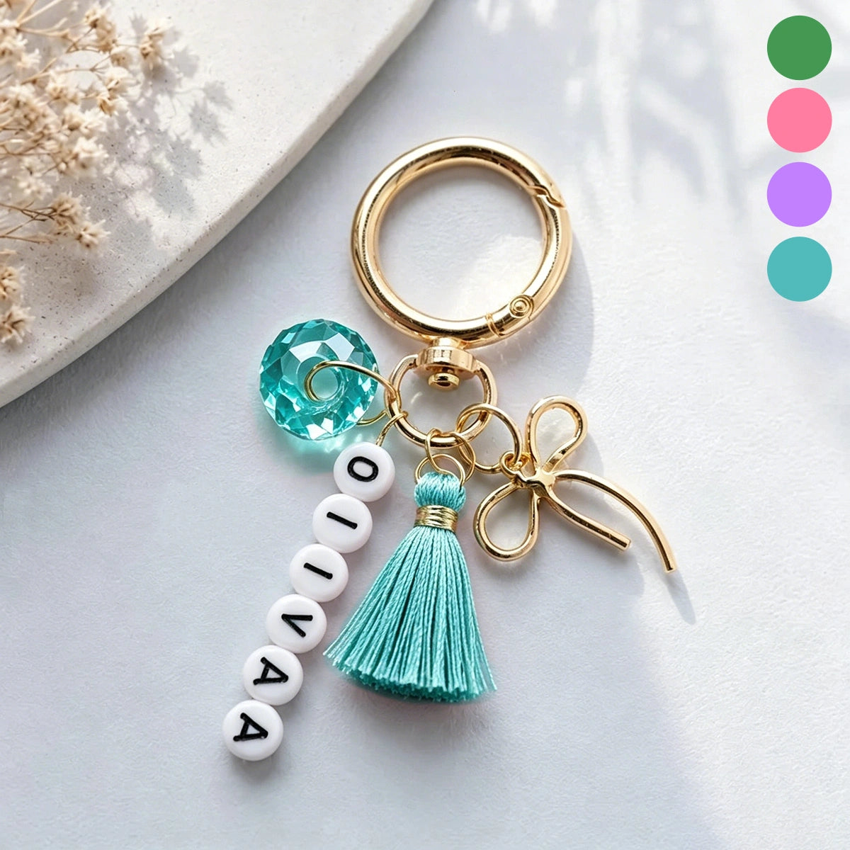Personalized Name Keychain With Tassel Charm | Unique Gift For Best Friend