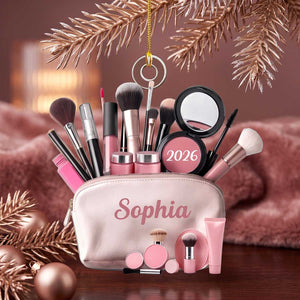Personalized Makeup Acrylic Ornament - Christmas Keepsake Gift for Makeup Lovers