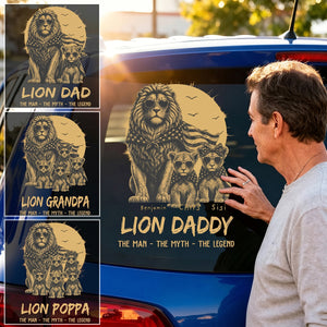 Personalized The Man The Myth The Legend Lion Dad Car Decal | Father's Day Gift