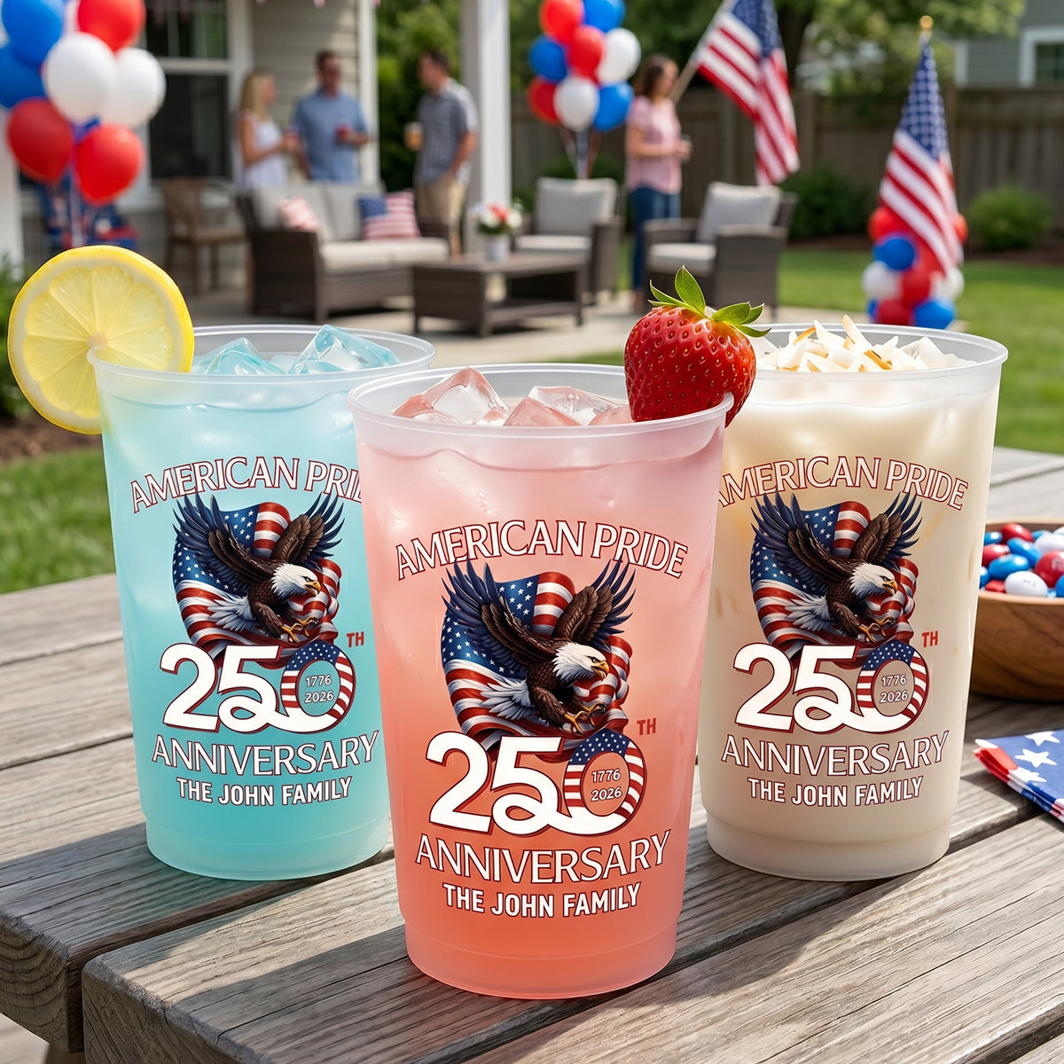 America Pride 250Th Anniversary - Personalized Party Cups
