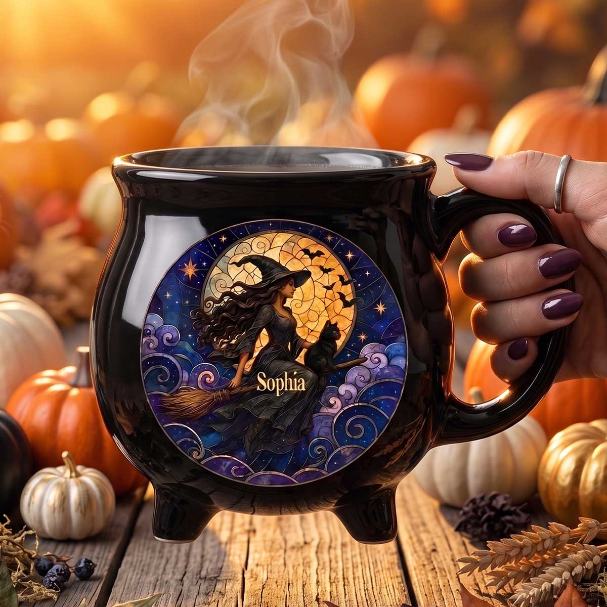 Personalized Witch Cauldron Coffee Mug | Unique Halloween Gift For Coffee Lovers