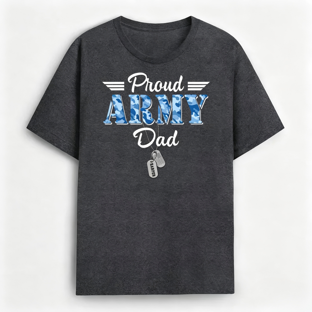 Personalized America 250 Proud Army Mom T-Shirt With Name & Title- 4th Of July Gifts For Parents