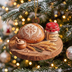 Personalized Bread Baker Acrylic Ornament | Christmas Holiday Gift For Home Bakers Bread Lovers